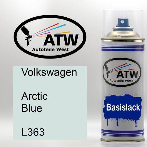 Volkswagen, Arctic Blue, L363: 400ml Sprühdose, von ATW Autoteile West.